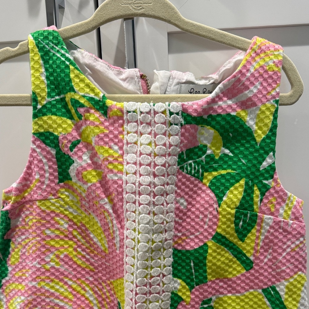 Lilly Pulitzer Pink and Green Kids Casual Dress - Picture 2 of 4